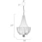 Maxim Lighting Chantilly 6-Light 14" Wide Polished Nickel Chandelier 21464NKPN - alternate 3